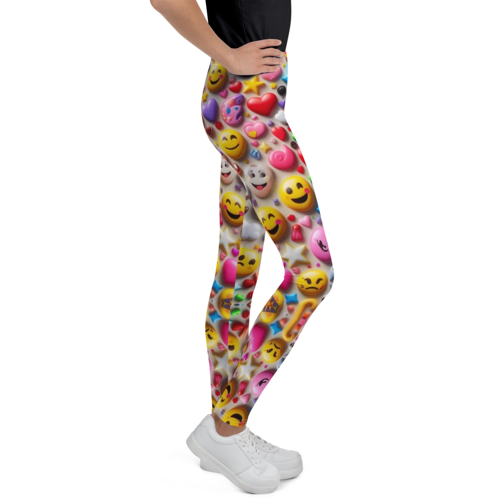 Emoji Burst Leggings - Youth