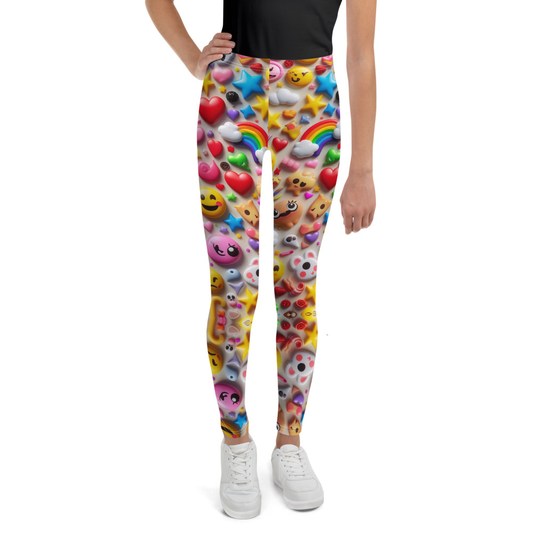 Emoji Burst Leggings - Youth