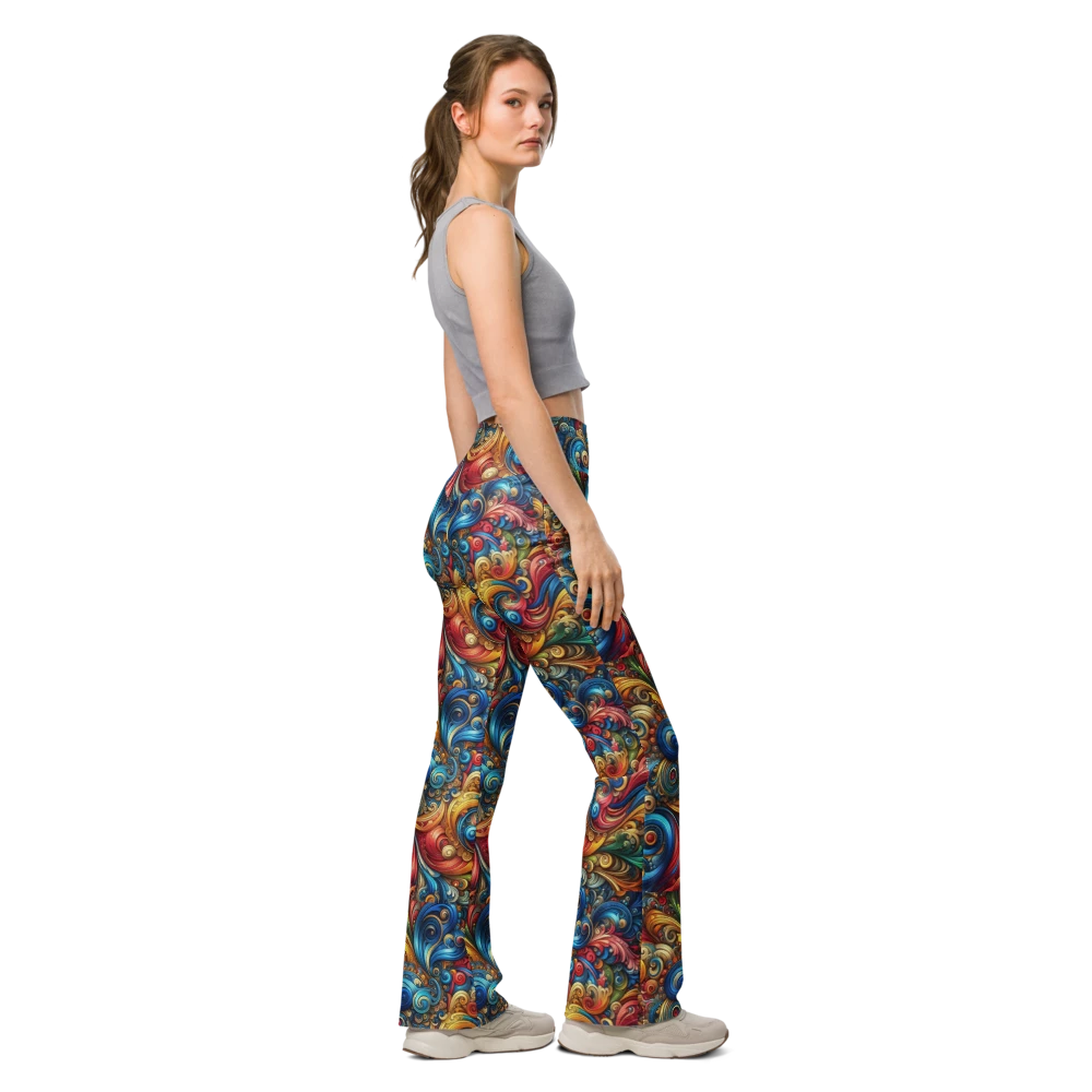 Swirl Leggings Leggings - Flare