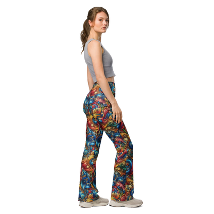 Swirl Leggings Leggings - Flare
