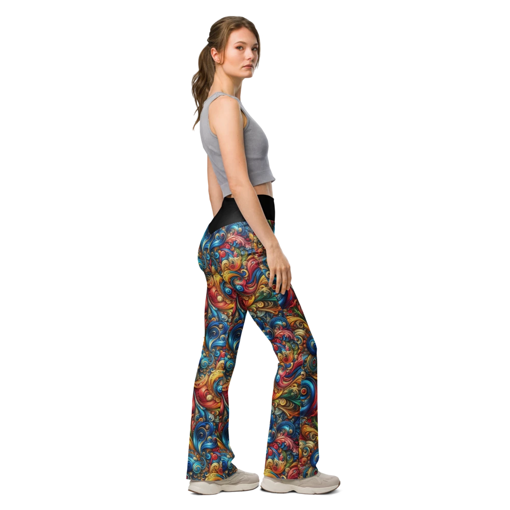 Swirl Leggings Leggings - Flare