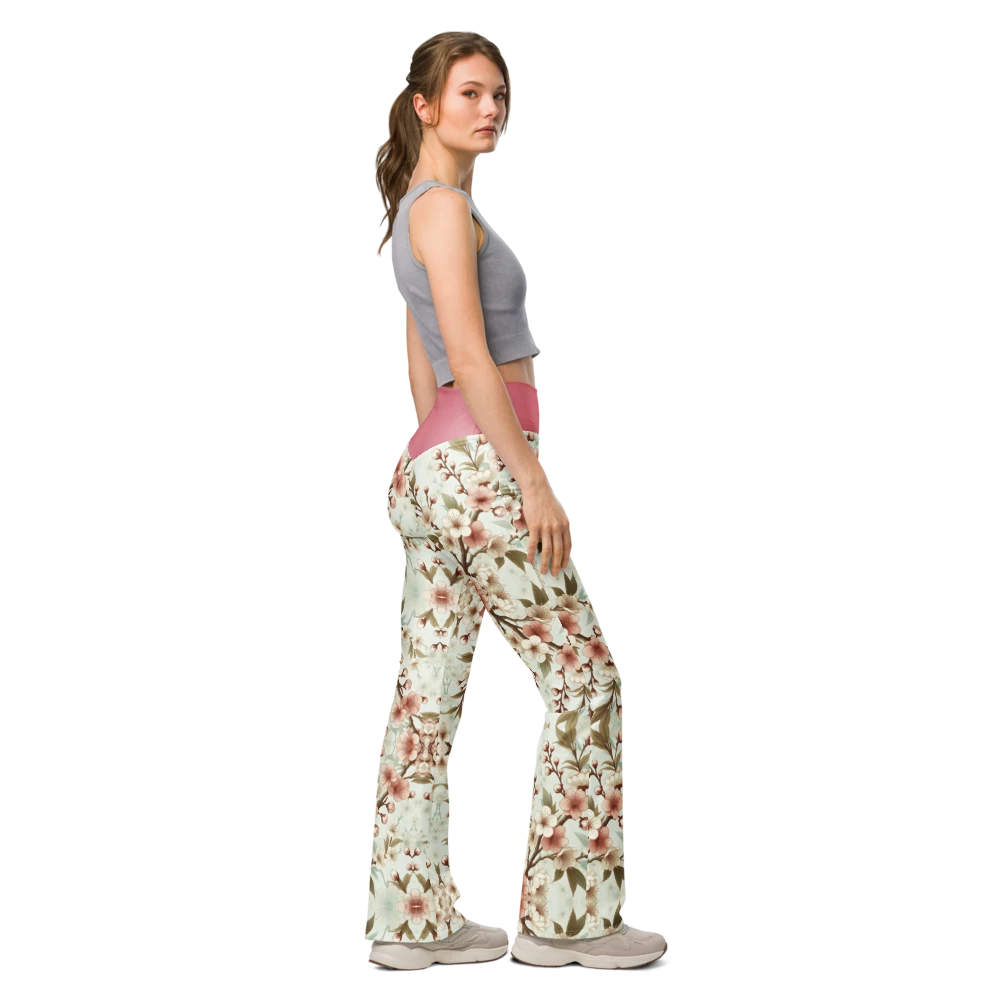 Cherry Blossom Leggings - Flare