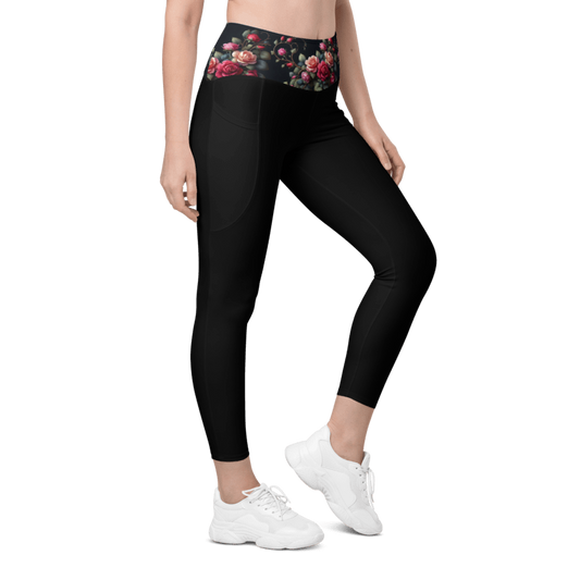 Rose Vine Leggings - Pockets