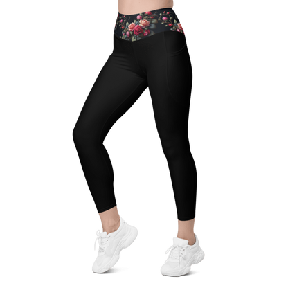Rose Vine Leggings - Pockets
