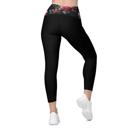 Rose Vine Leggings - Pockets