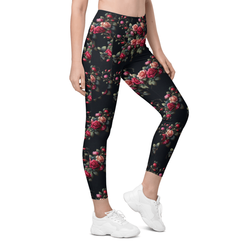 Rose Vine Leggings - Pockets