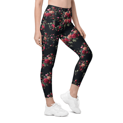 Rose Vine Leggings - Pockets