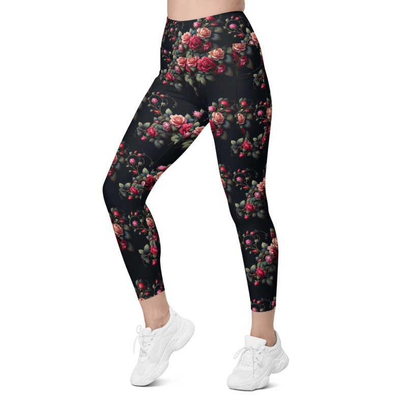 Rose Vine Leggings - Pockets