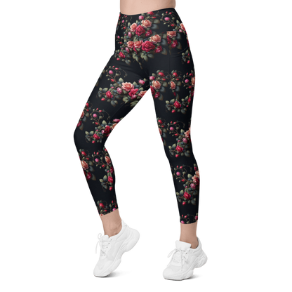Rose Vine Leggings - Pockets