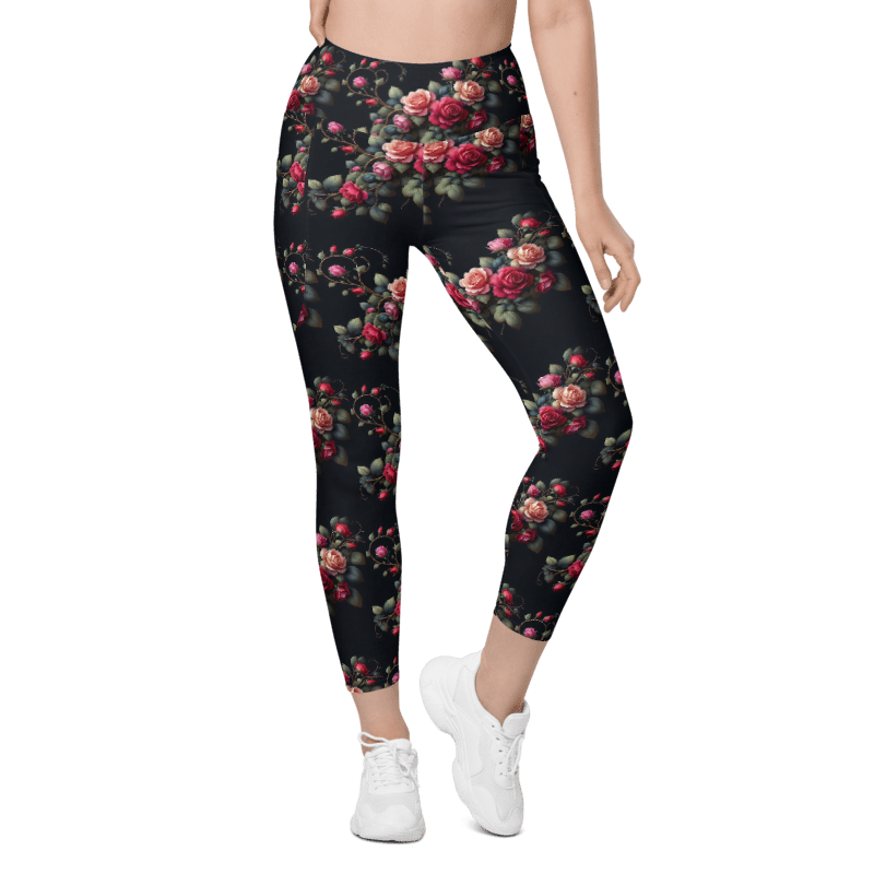 Rose Vine Leggings - Pockets