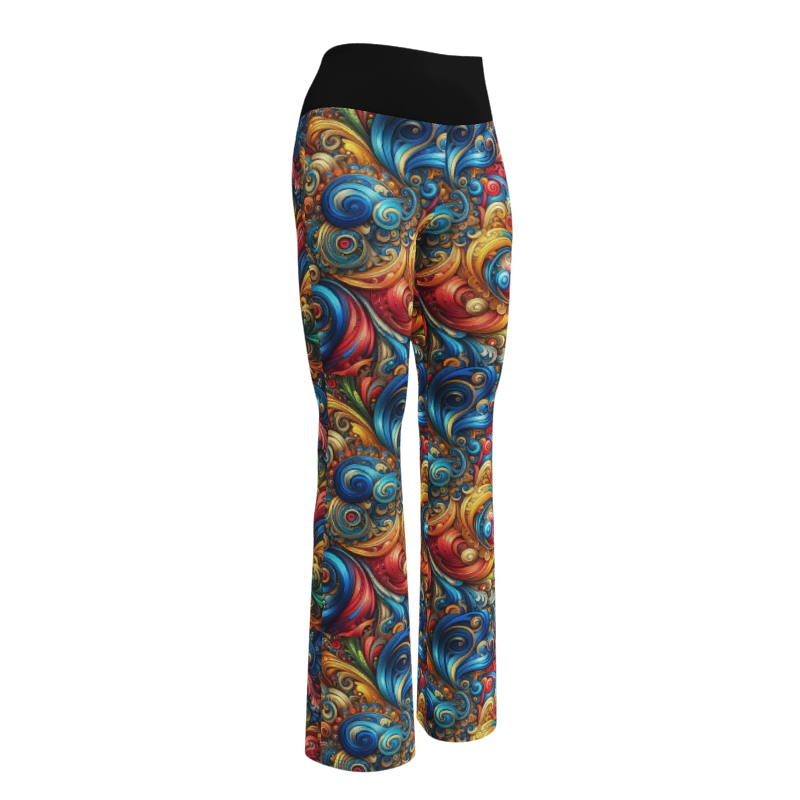 Swirl Leggings Leggings - Flare