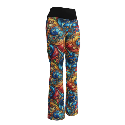 Swirl Leggings Leggings - Flare