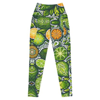 Tropical Citrus Leggings - Pockets