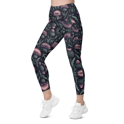 Thistle Bloom Leggings - Pockets
