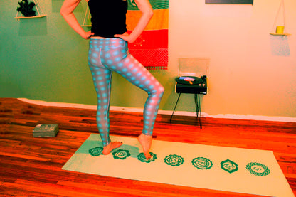 Powder Blue Spotted Gray Leggings